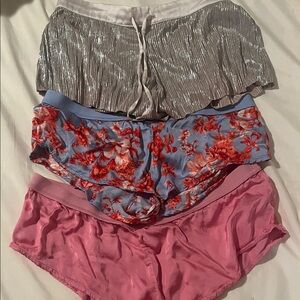 Women's Intimates Set - Silver, Blue Floral, and Pink